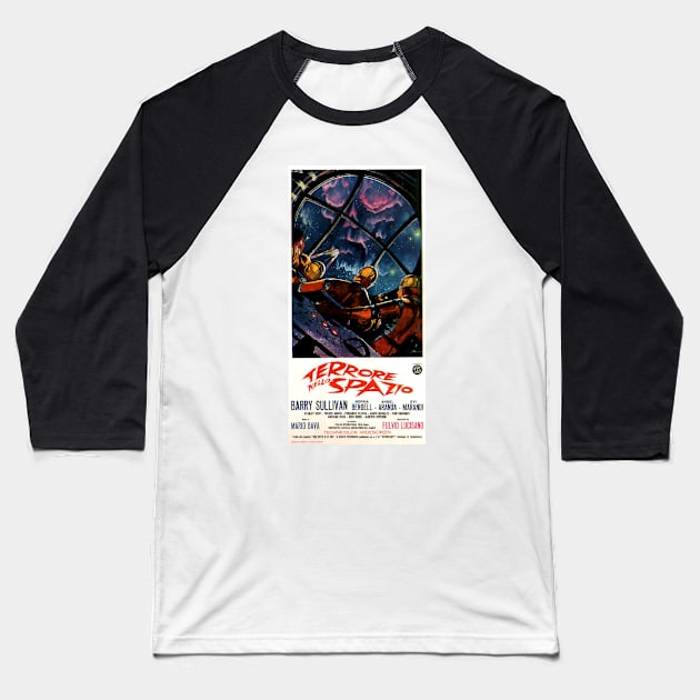 Classic Sci-Fi Movie Poster - Planet of the Vampires Baseball T-Shirt by Starbase79